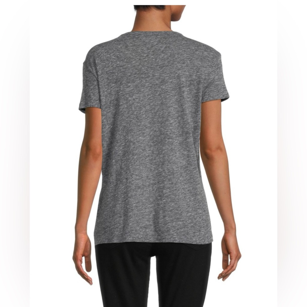 ZADIG & VOLTAIRE NWT WALK CHINE LOVE TEE GRAY - Picture 2 of 8